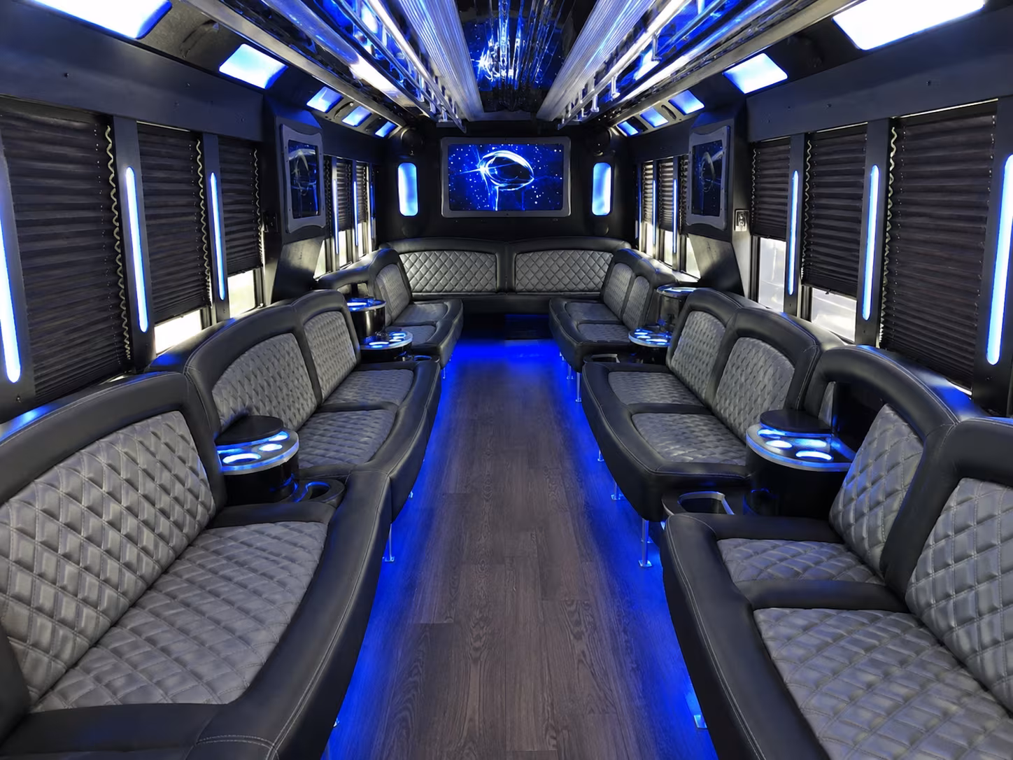 party bus rentals from pearland to downtown houston prom venues