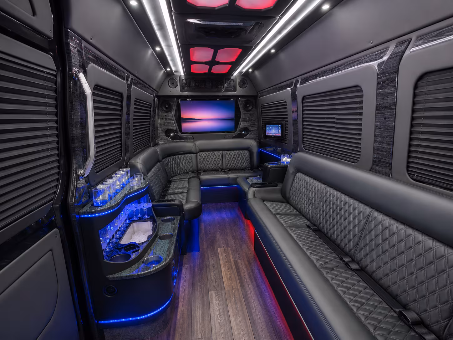 pearland 30 passenger party bus interior